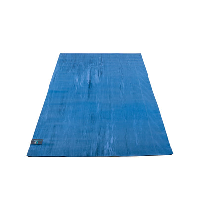 TRIBE Wanderer Travel Yoga Mat - Blue Marbled - lying flat | Eco Yoga Store