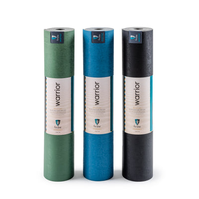 TRIBE Warrior 6mm Yoga Mats - group of three vertical sleeved | Eco Yoga Store