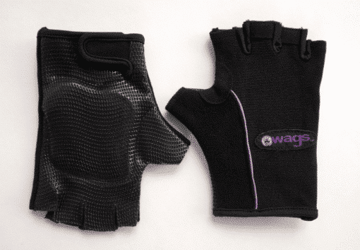 WAGS Wrist Support Gloves - Pro - Black - palm and top side by side | Eco Yoga Store