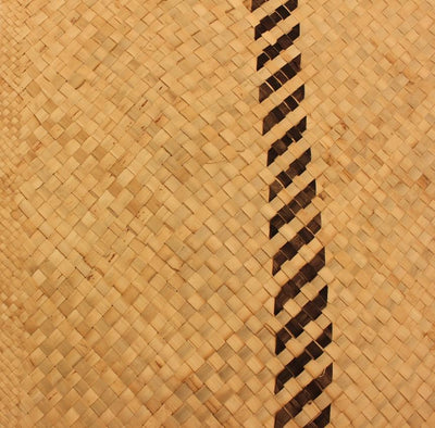 Tali Tali Woven Pandanus Plant 2.5mm Yoga Mat - Zebra Pattern - close up of pattern | Eco Yoga Store