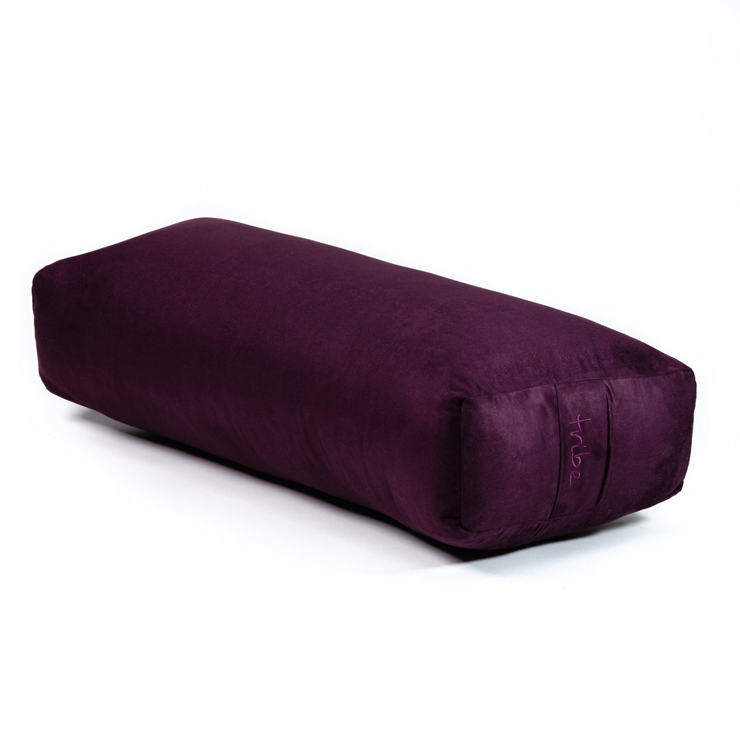 TRIBE Rectangular Bolster - Amethyst - 45 degrees angle | Eco Yoga Store 