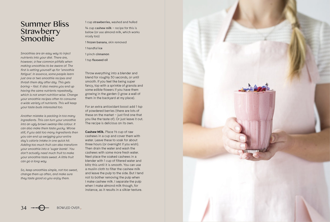 Rachel Grunwell - Balance: Food, Health & Happiness - summer bliss strawberry smoothie page | Eco Yoga Store