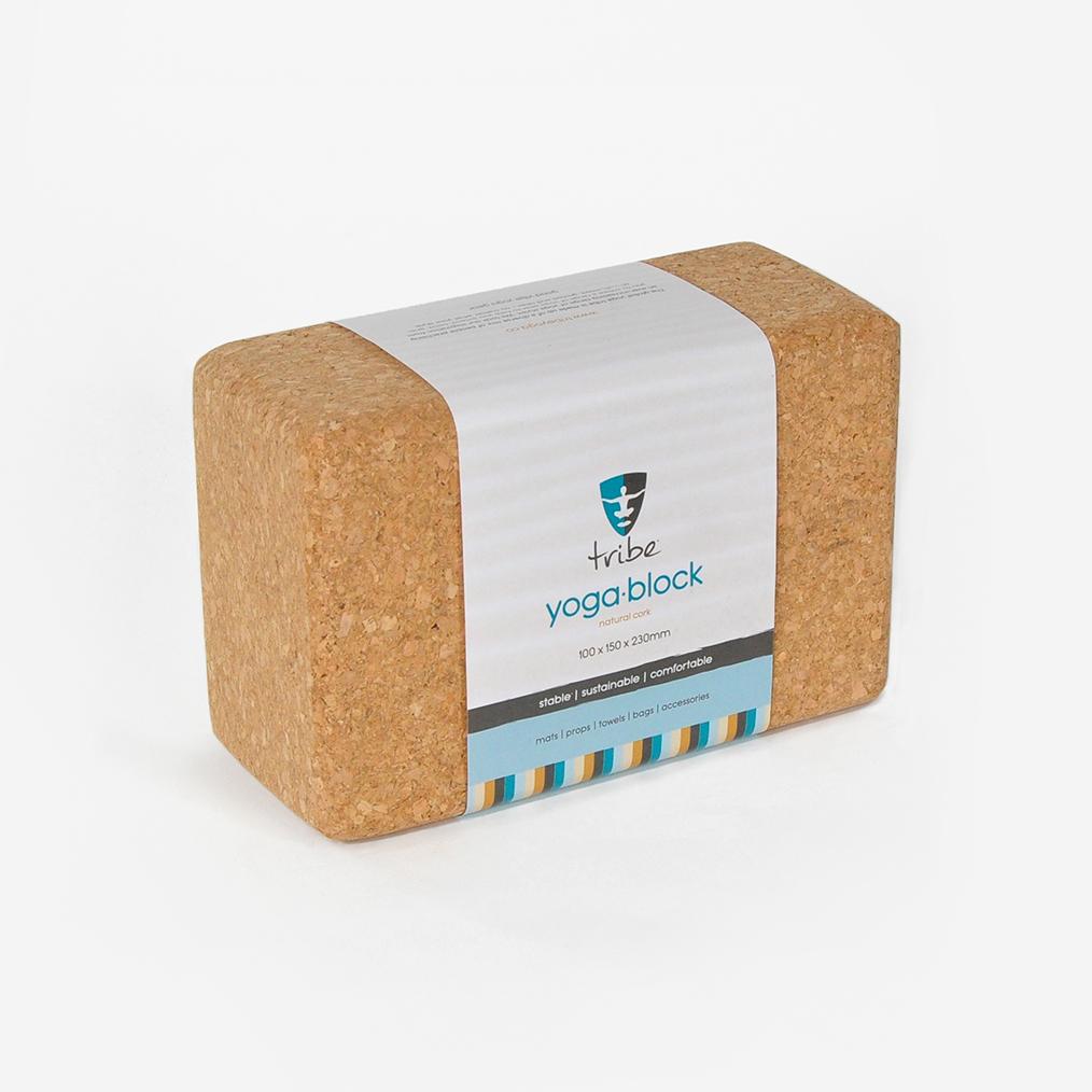 TRIBE Cork Block Standard in packet | Eco Yoga Store