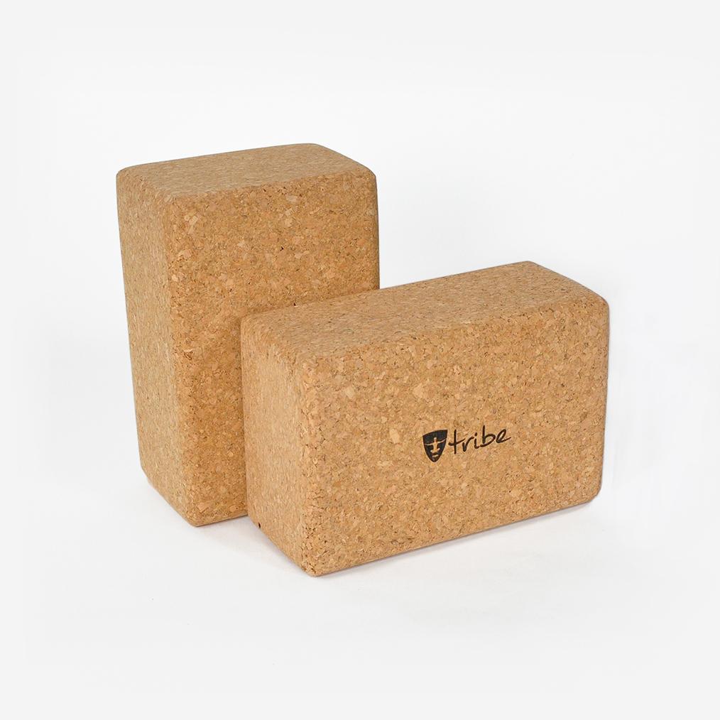 TRIBE Cork Block Standard in packet horizontal & vertical | Eco Yoga Store