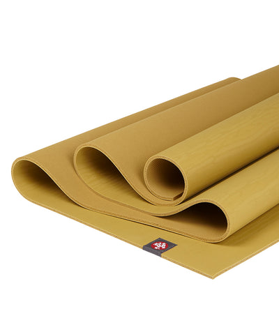 Manduka eKOLite 5mm Yoga Mat - Gold - folded | Eco Yoga Store