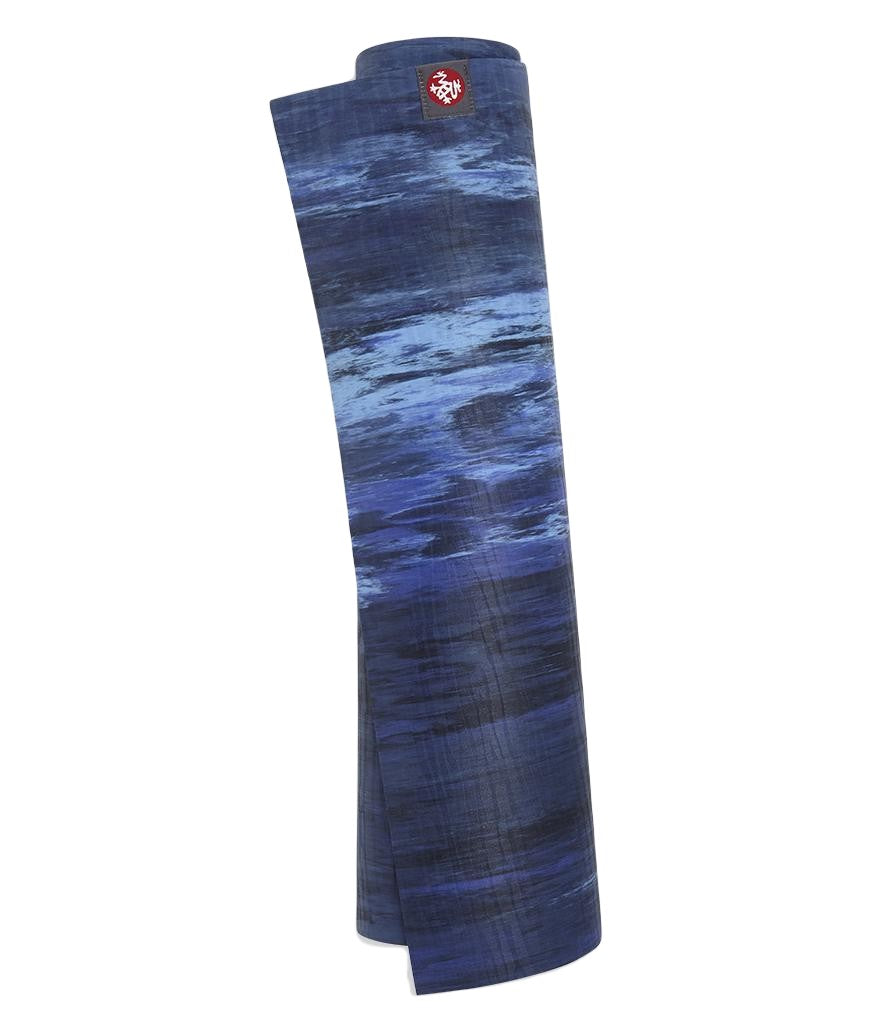 Manduka eKOLite 5mm Yoga Mat - Surf Marbled - rolled vertical | Eco Yoga Store