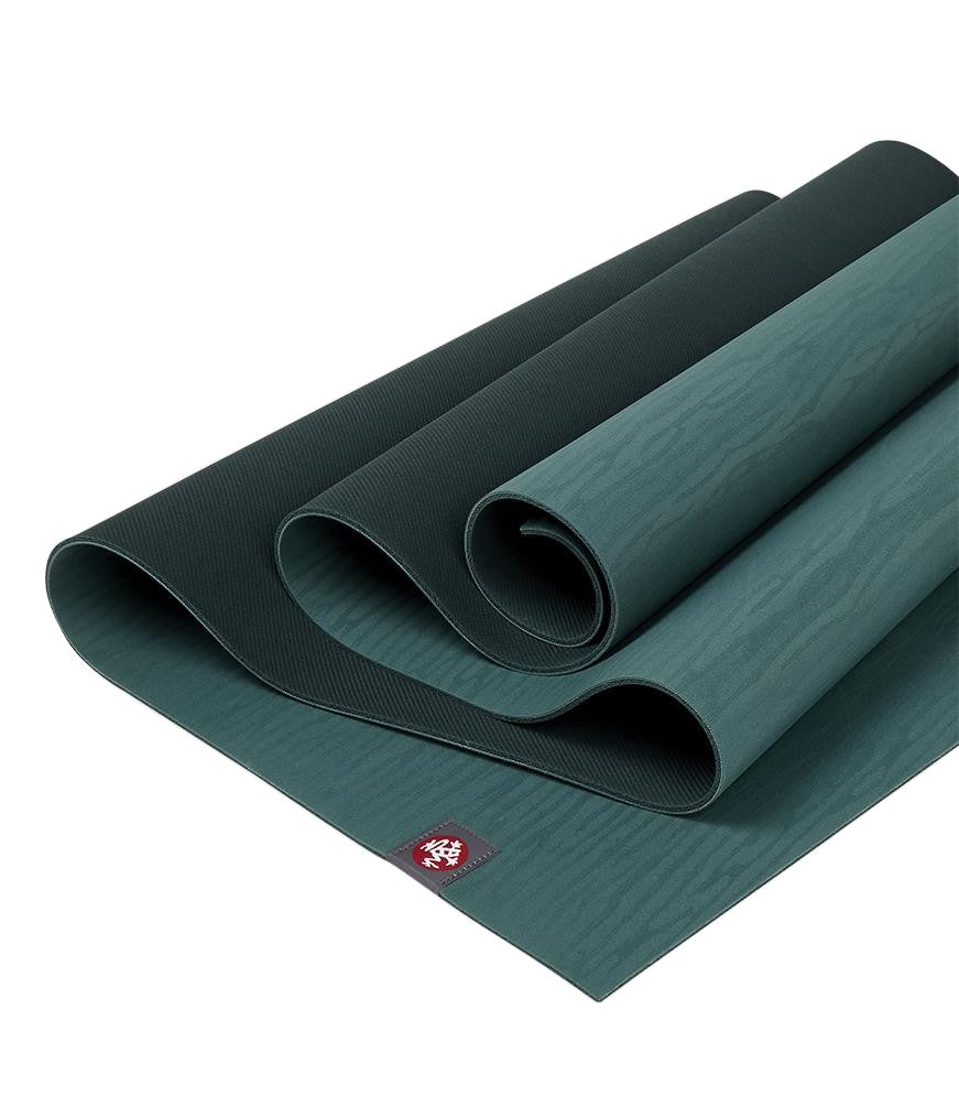 Manduka eKOLite 4mm Long Yoga Mat - Deep Sea - folded | Eco Yoga Store