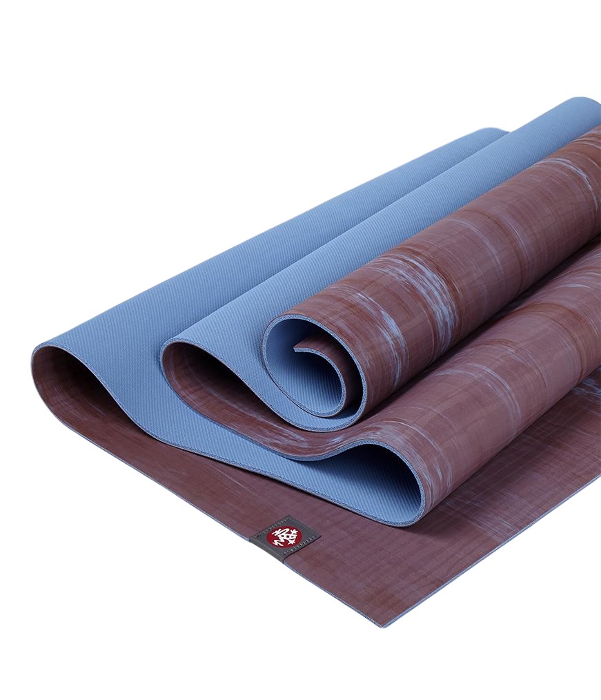 Manduka eKOLite 4mm Yoga Mat - Root Marbled - folded | Eco Yoga Store