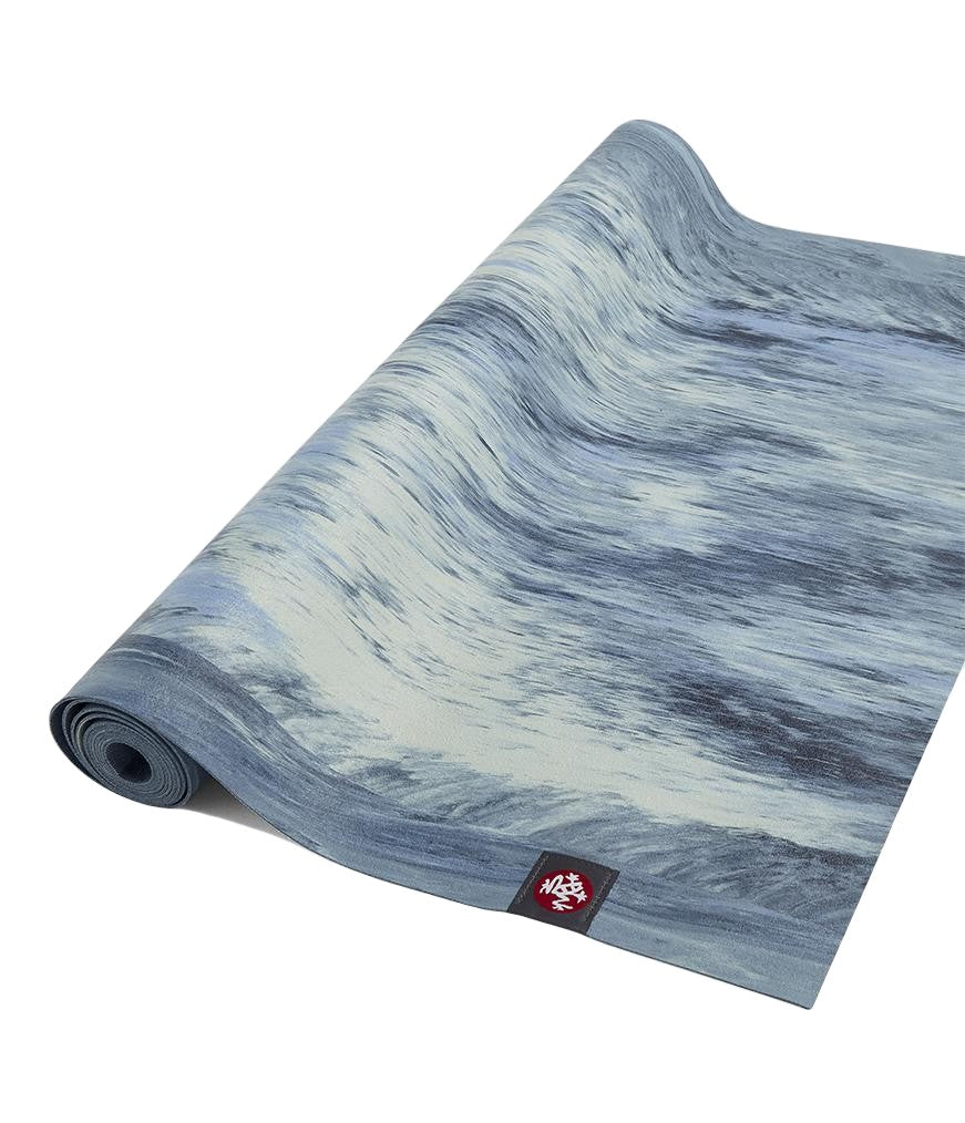 Manduka eKO Superlite 1.5mm Yoga Mat - Sea Foam Marbled - part rolled | Eco Yoga Store