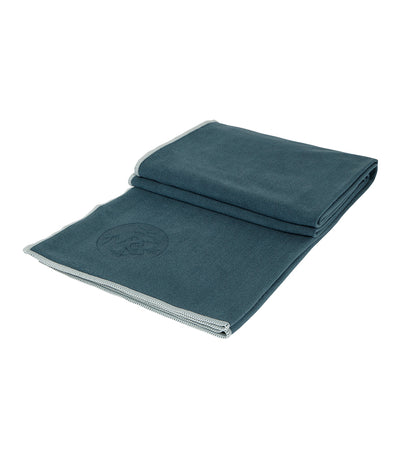 Manduka eQua Mat Towel - Sage - folded | Eco Yoga Store