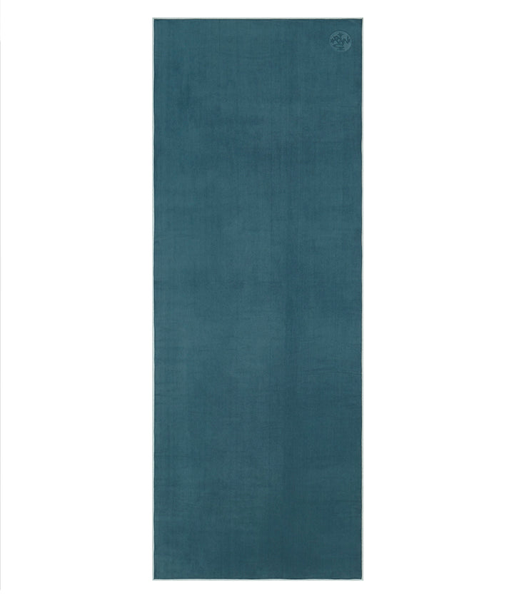 Manduka eQua Mat Towel - Sage - unrolled | Eco Yoga Store