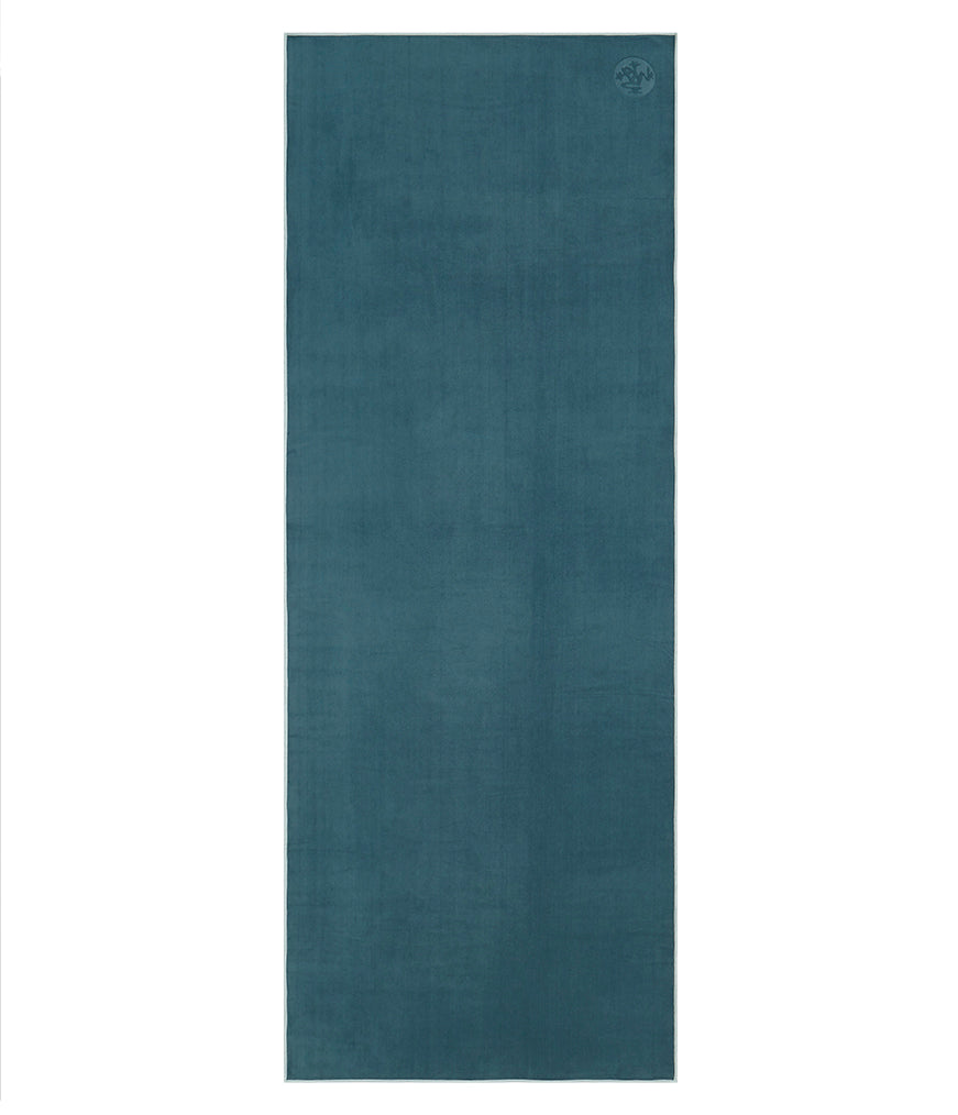 Manduka eQua Mat Towel - Sage - unrolled | Eco Yoga Store