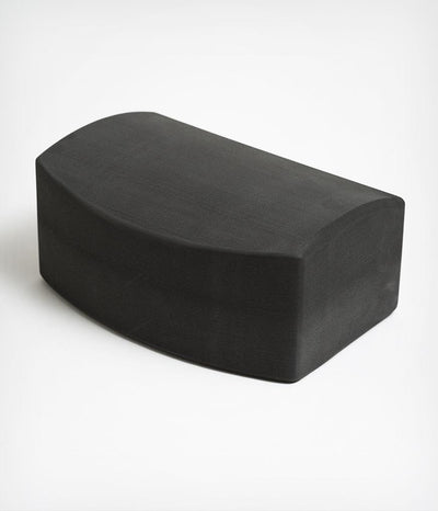 Manduka unBLOK Recycled Foam Block - Thunder - standing horizontally | Eco Yoga Store