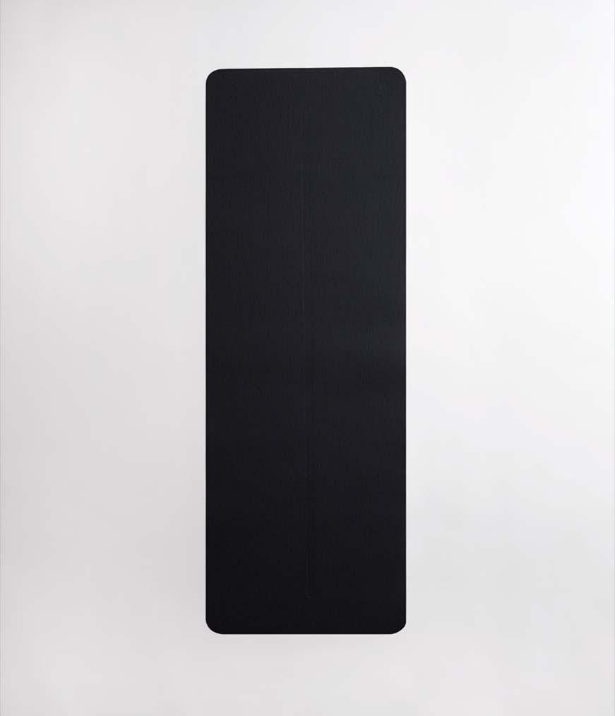Manduka Begin Mat 5mm Yoga Mat - Steel Grey - lying flat | Eco Yoga Store