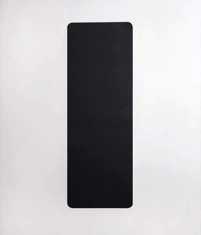 Manduka Begin Mat 5mm Yoga Mat - Steel Grey - lying flat | Eco Yoga Store