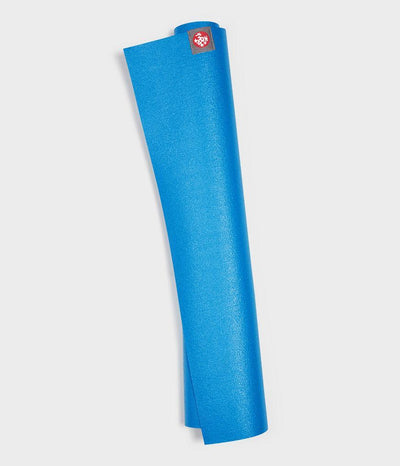Manduka eKO Superlite 1.5mm Yoga Mat - Dresden Blue - rolled vertical | Eco Yoga Store