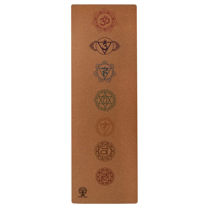 Valka Chakra Cork 4mm Yoga Mat - unfurled | Eco Yoga Store