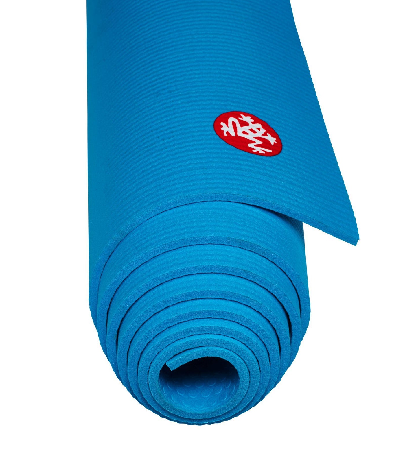 Manduka PROLite 5mm - Dresden Blue - rolled end on | Eco Yoga Store