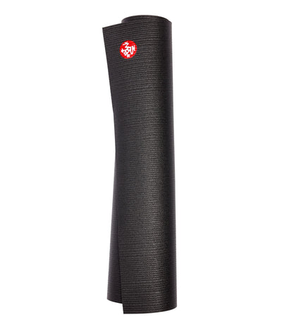 Manduka PROLite 5mm - Black - rolled vertical | Eco Yoga Store