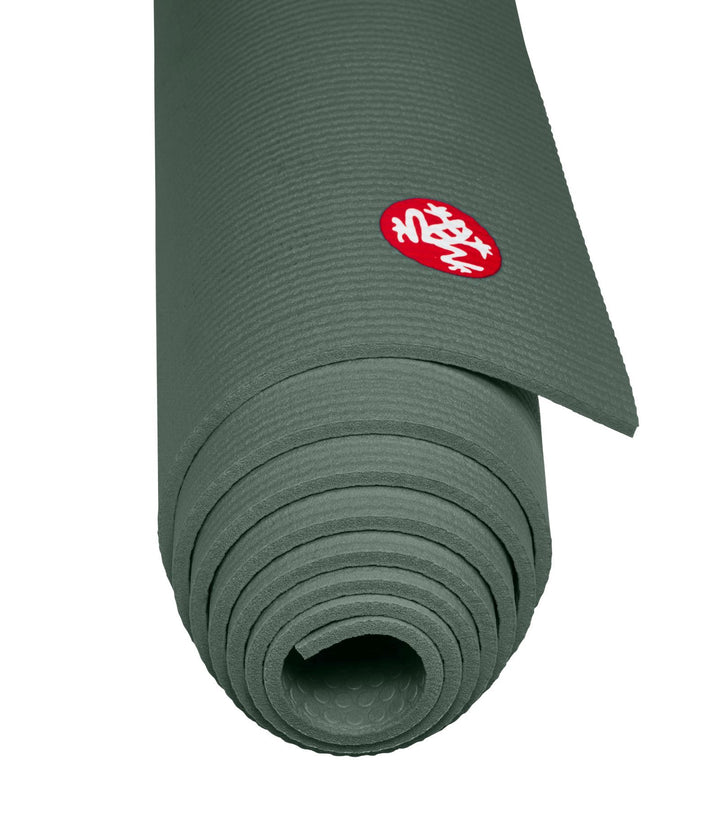 Manduka PROLite 5mm - Sage - rolled end on | Eco Yoga Store