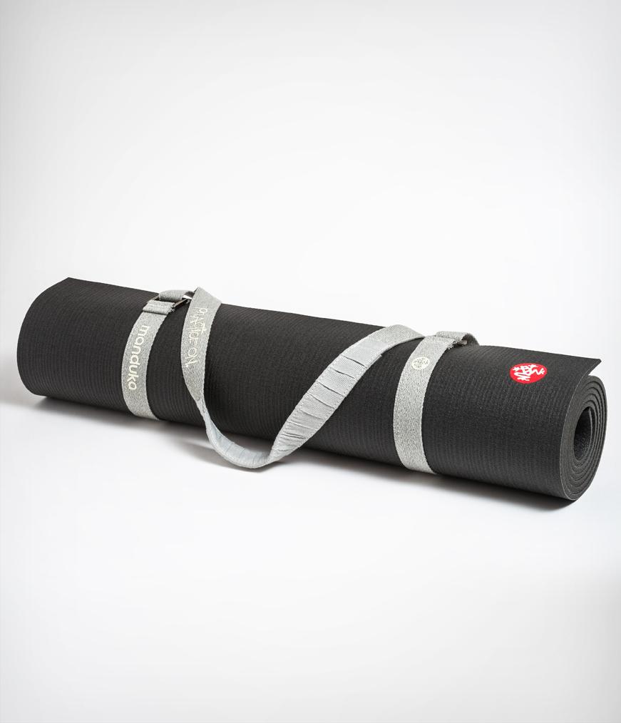 Manduka Commuter Mat Carrier - Heather Grey Bliss - around a yoga mat | Eco Yoga Store