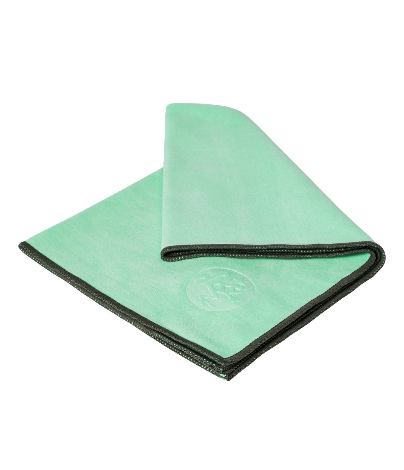 Manduka eQua Mat Towel - Green Ash - folded | Eco Yoga Store