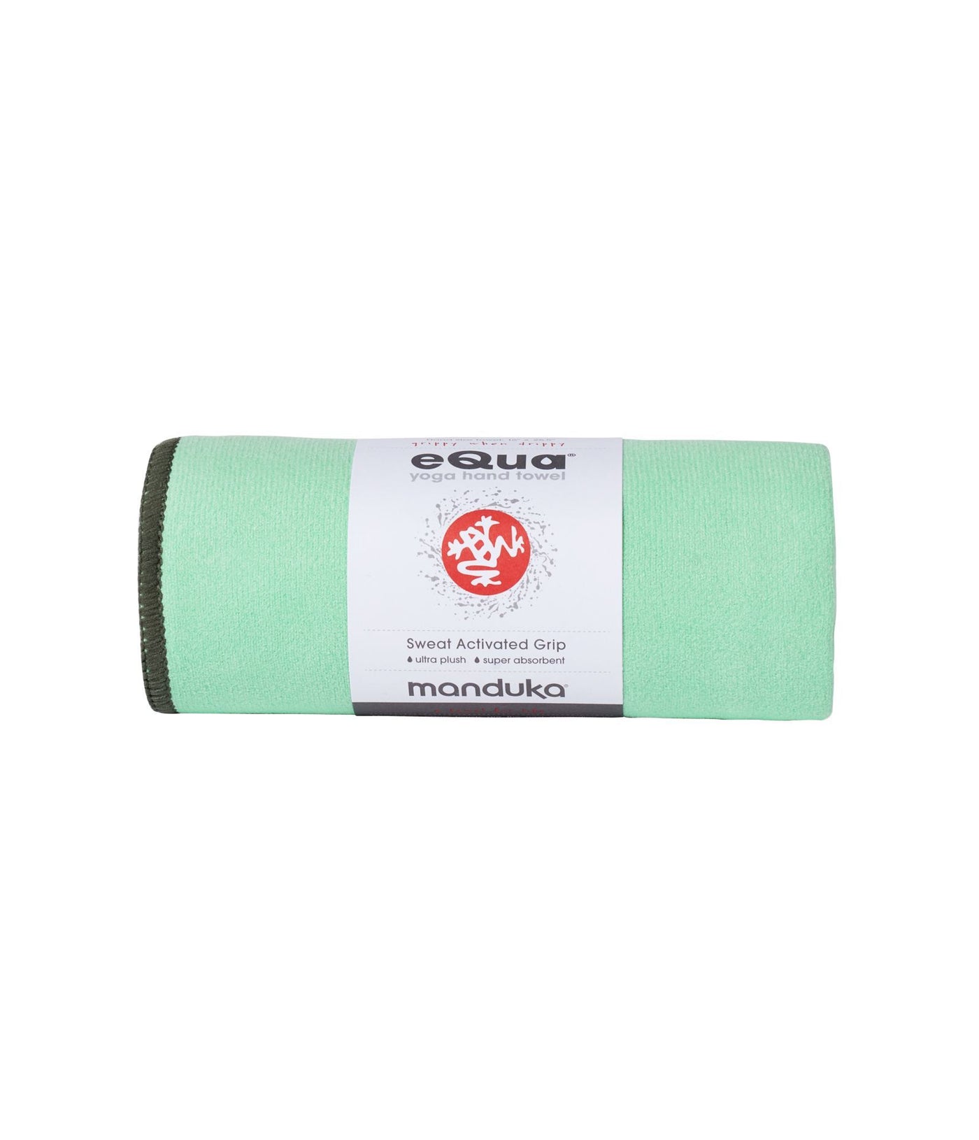Manduka eQua Mat Towel - Green Ash - rolled | Eco Yoga Store