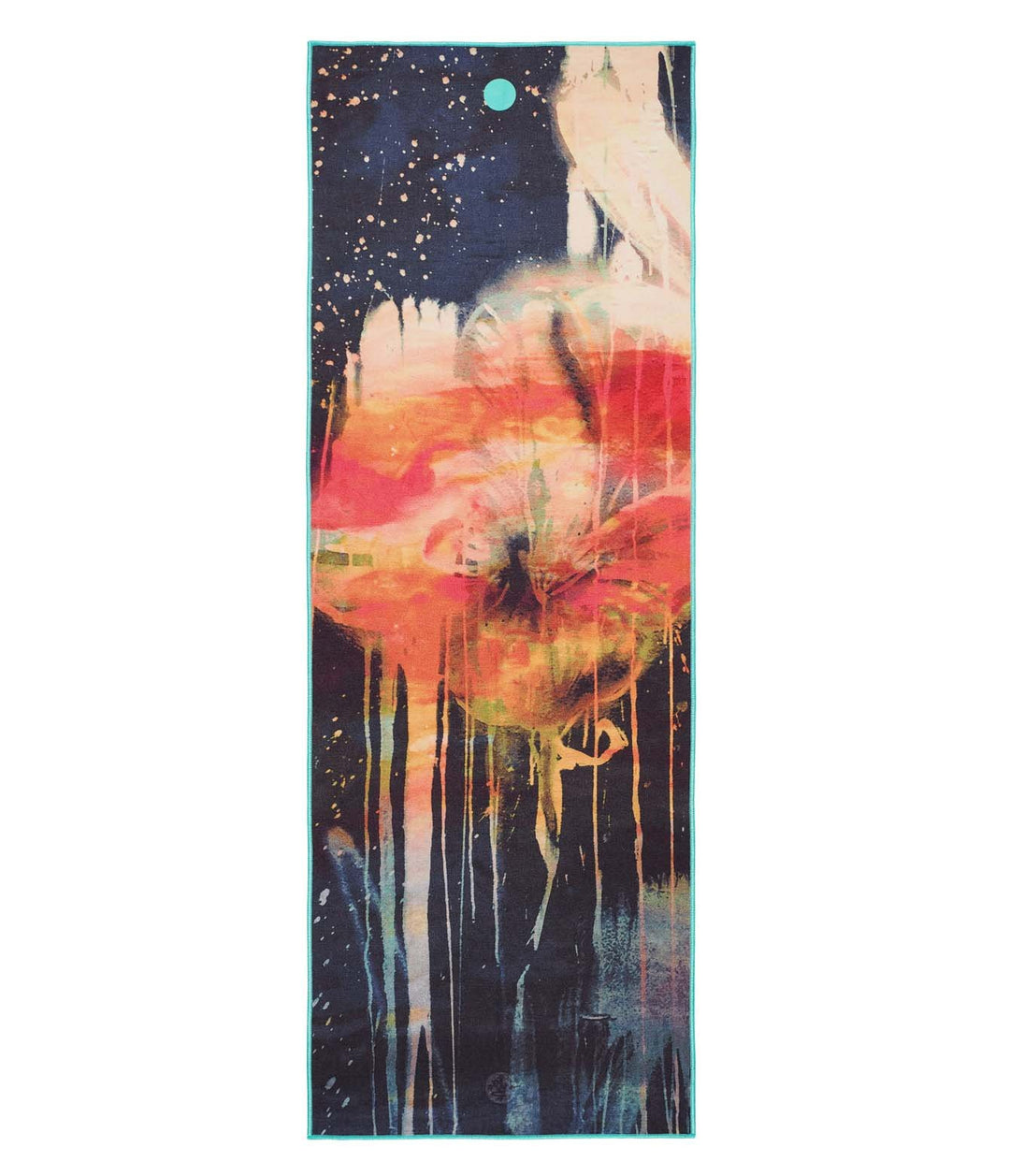 Manduka Yogitoes Mat Towel - Floral - lying flat | Eco Yoga Store