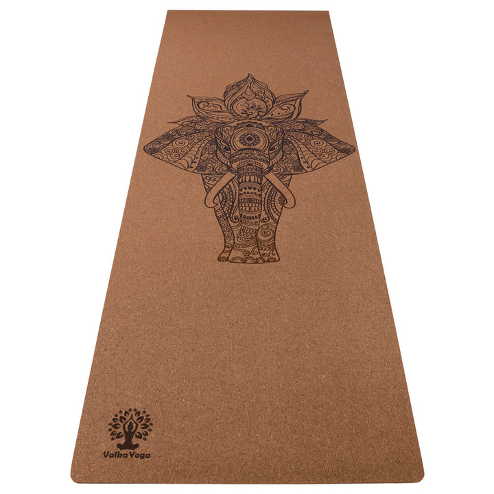 Valka Elephant Cork 4mm Yoga Mat - 45 degree angle | Eco Yoga Store