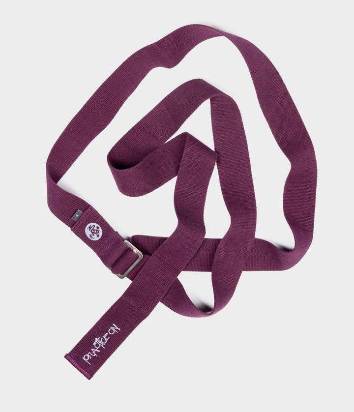 Manduka Align Yoga Strap - Indulge - uncoiled | Eco Yoga Store