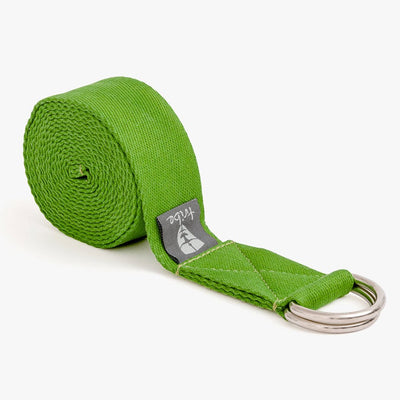 TRIBE Cotton Strap - Lime - Rolled | Eco Yoga Store