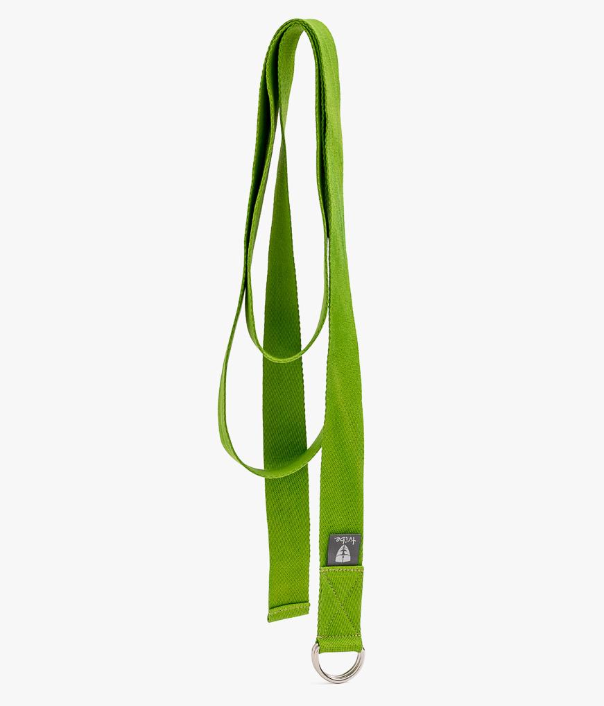 TRIBE Cotton Strap - Lime - Unrolled | Eco Yoga Store