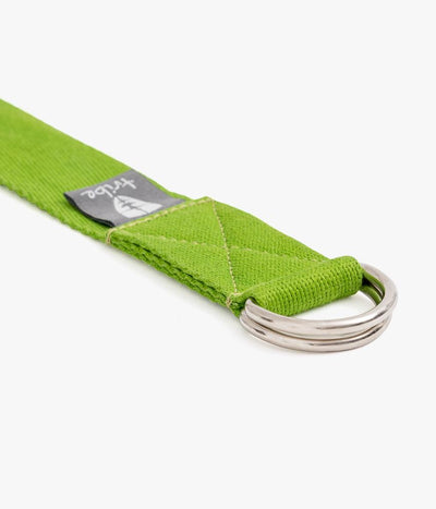 TRIBE Cotton Strap - Lime - D Ring | Eco Yoga Store