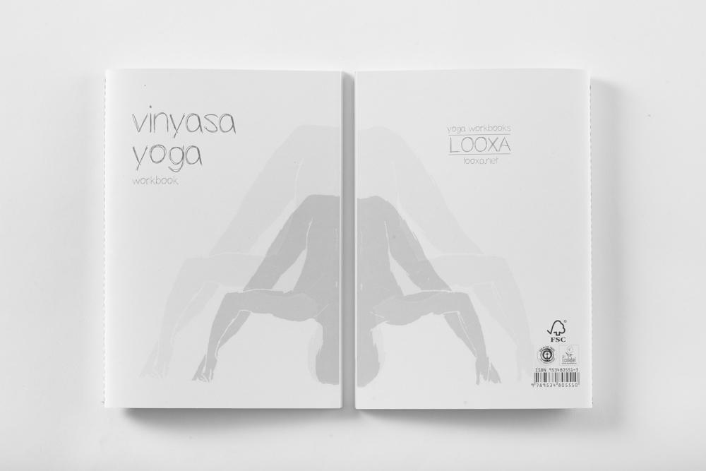 Yoga Workbook - Vinyasa Yoga - book cover front & back | Eco Yoga Store