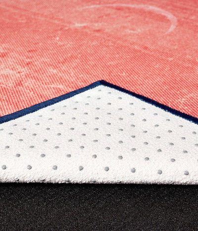 Manduka Yogitoes Mat Towel - Gradient Moon - corner folded over showing underside | Eco Yoga Store